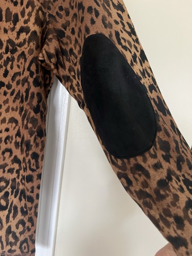NWT Lauren Ralph Lauren Jeans Co 2X Cheetah Leopard Shirt Suede Elbow Patches - Picture 10 of 14