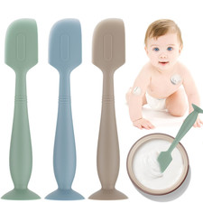 Baby Diaper Cream Spatula,3 Pack Silicone Diaper Cream Applicator Baby Butt Past