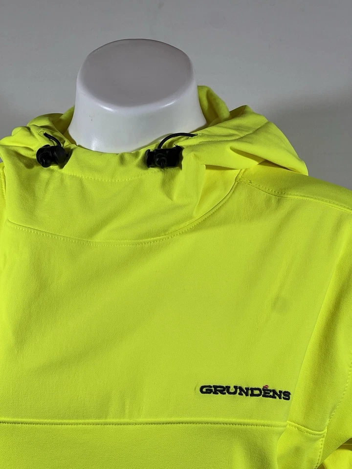 Grundens 20038-730-0014 NEW Men's Kryall Hoodie Hi-Vis Yellow SIZE M - Image 2 of 4