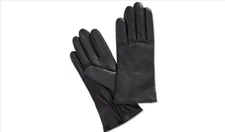 Charter Club Cashmere Lined Leather Tech Gloves, Created for Macy's - Black