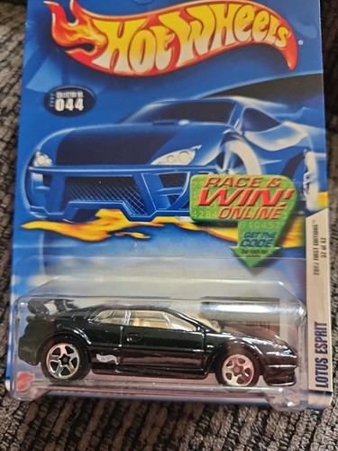 2002 Hot Wheels First Edition Lotus Esprit 32/42 Black 5 Spoke #44 Sealed  - Picture 1 of 4