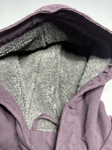 Youth Carhartt Jacket Coat Size M 8/10 Maroon Hood Sherpa Lined Thick CLEAN!! - Picture 7 of 22