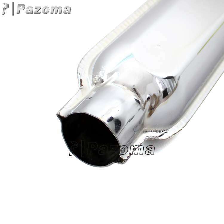Motorcycle Retro Chrome Fishtail Exhaust Mufflers Rear Pipe For