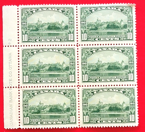 Canada Stamp #215 "Windsor Castle" MNH Block