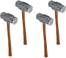 Set of 4 Sledgehammers for WWE & AEW Wrestling Action Figures