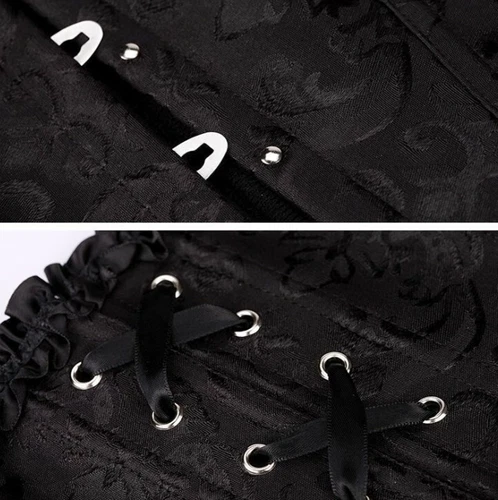 Neu Sexy Top Dessous Burlesque Corsage Vollbrust Korsett Korsage Damen Corset - Bild 6 von 33