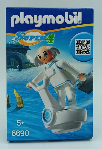 PLAYMOBIL 6690 Super 4 DR X mit Technopolis-Fluggerät und Aktenkoffer DrX NEU - Picture 4 of 10