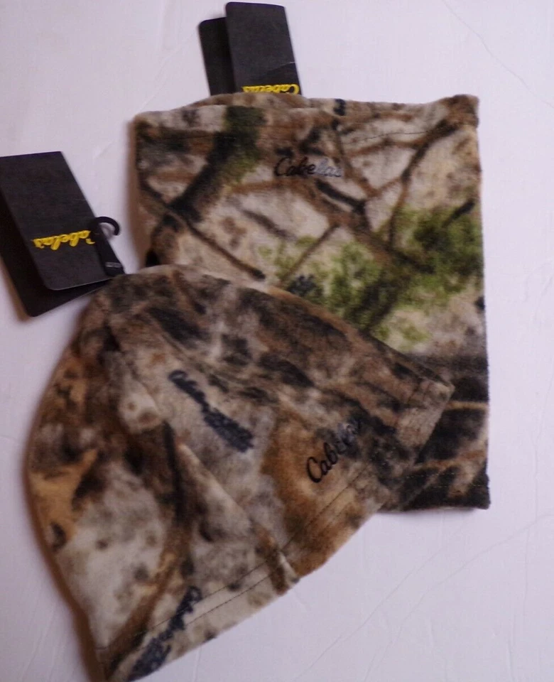 CABELA'S FLEECE NECK GAITER/BEANIE COMBO. ORIGINAL. ZONZ WOODLAND CAM0 - Image 2 of 3