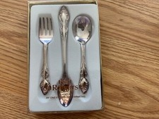 THREE PIECE KNIFE-FORK-AND SPOON SET 1881 ROGERS SILVERPLATE COLLECTION