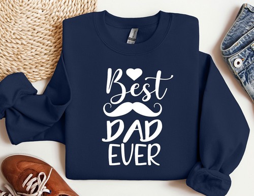 Father's Day Gift, Best Dad Ever Sweatshirt, Daddy Crewneck, Husband Sweater - Picture 6 of 10