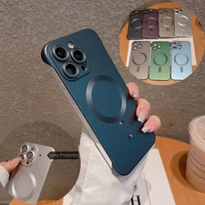 For iPhone 15 Pro Max 14 13 12 Slim Mag Safe Magnetic Frameless Matte Case Cover