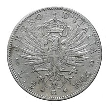 [NC] VITTORIO EMANUELE III - SAVOIA -  2 LIRE 1905 AQUILA ARALDICA (nc9129)