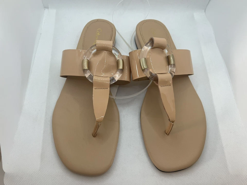 Calvin Klein румяна голая поскользнуться на стринги тапочки сандалии туфли размер 7 совершенно новый - Изображение 3 из 4