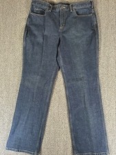 Duluth Trading Womens Jeans 12 X 31 Blue Cotton Blend Dark Wash Stretch