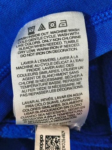 Adidas Unisex Size S/CH (8) Blue and Black Pullover Hoodie - Picture 11 of 13