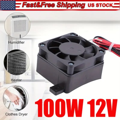  100W DC12V Portable PTC Car Fan Air Heater Constant Temperature Heating Heater 
