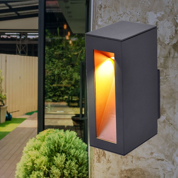 AußEnlampe Wandlampe Fassadenleuchte Gartenlampe Led Alu Balkonleuchte Anthrazit-image