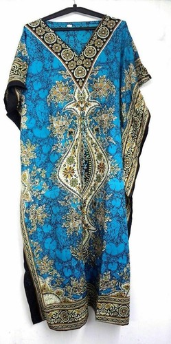 Long Kaftan Dress Hippy Boho Maxi Women Polyester Caftan Tunic Dress Night Gown - Picture 11 of 39