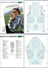 High Neck Jersey Scandinavian Motifs #517 Women Creative Knitting 2 Page Pattern
