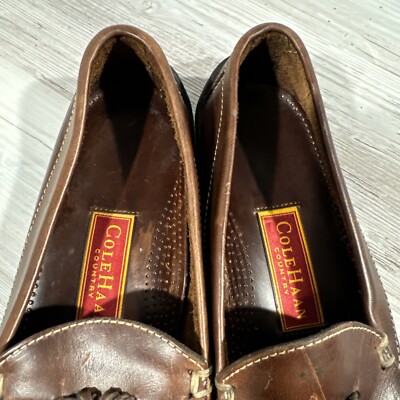 Cole Haan Country Mens Size 9.5 M Brown Leather Made in  display picture 3