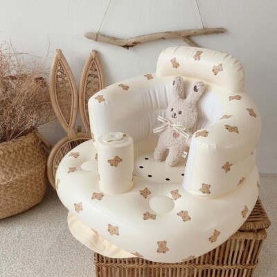 Inflatable Baby Seat for 3-12M, Infant Back Support Sofa with Air Pump
