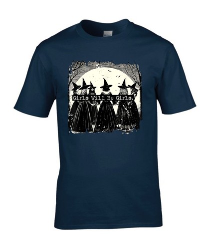 Maglietta Halloween Strega Ragazze Saranno Ragazze, Spaventosa Zucca Pennywise Chucky Top - Foto 6 di 7