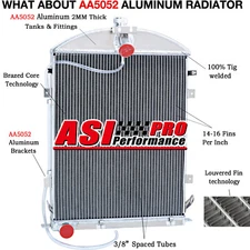 4 Row Aluminum Radiator FITS 1930/1931 Ford Model A/AA Heavy Duty L-HEAD 3.3L L4