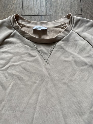 REISS Mens Sweatshirt Pullover Jumper Size Small S Beige Excellent Condition - Picture 3 of 9