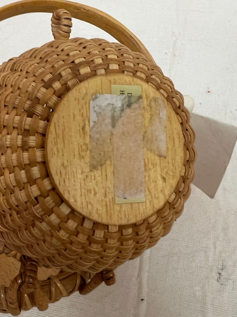 beautiful mini minature Nantucket Basket with lid lighthouse eBay