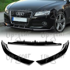 For 2008-2012 Audi A5quattro Stp-style Painted Black Front Bumper Lip Spoiler