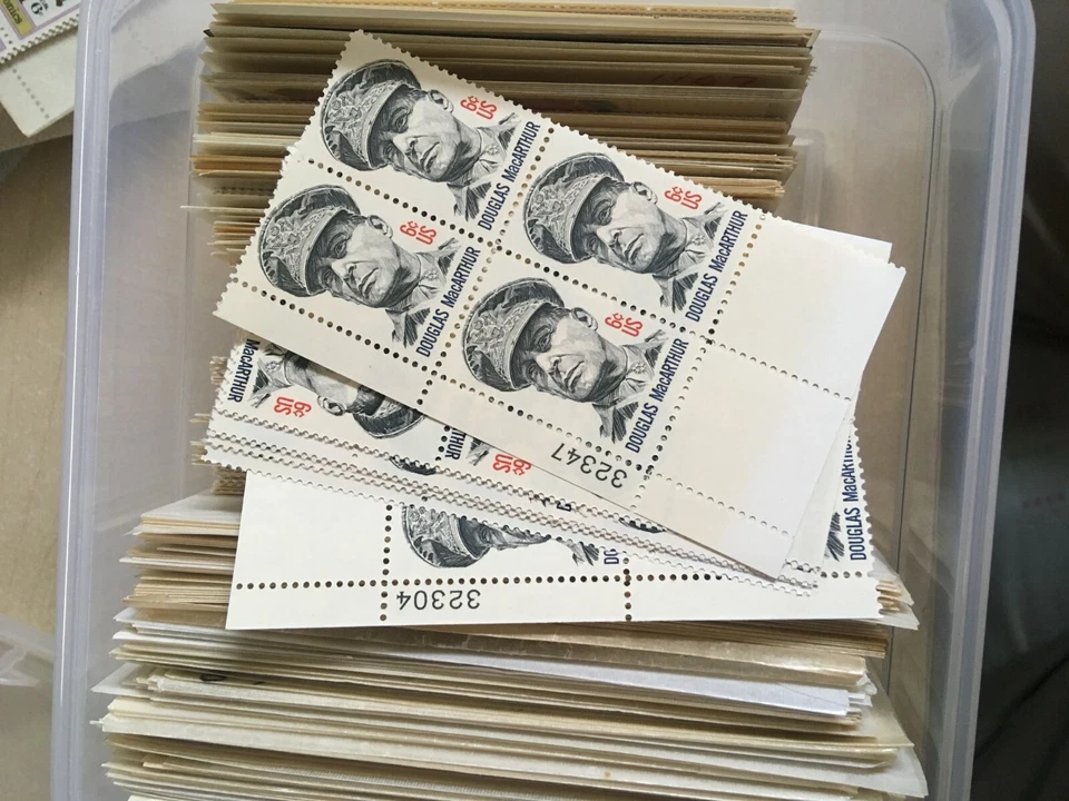 Group of 100 different Plate blocks of 4  4 cent 5 cent 6 cent  MNH OG - Image 4 of 4