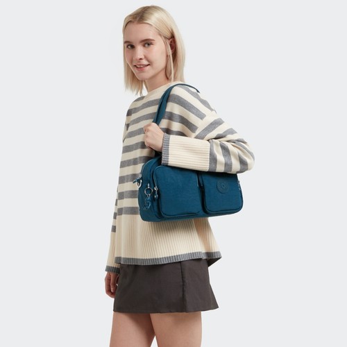 Kipling COOL DEFEA mittlere Schultertasche - Cosmic Smaragd UVP £98 - Bild 2 von 6
