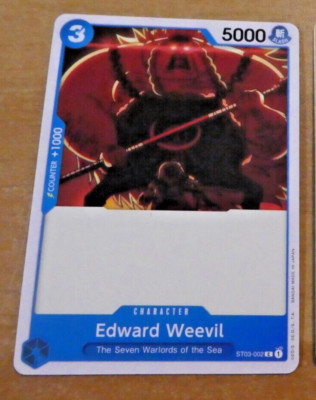 ONE PIECE PROMO ENGLISH CARD GAME KARTE Edward Weevil ST03-002 ENGLISCH MINT