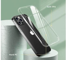 ✅ Temdan Clear Case for iPhone 12/12 Pro – Slim Shockproof Water-Resistant