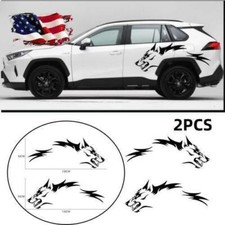 2pcs Wolf Fashion Car Door Side Vinyl Decal Sticker Black Pvc 13045cm Universal 2pcs Wolf Fashion Car Door Side Vinyl Decal Sticker Black Pvc 13045cm Universal