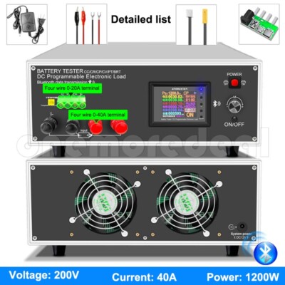 DLB450 Battery Tester DC Programmable Electronic Load CC/CR/CP/CV/PT/BRT 200V