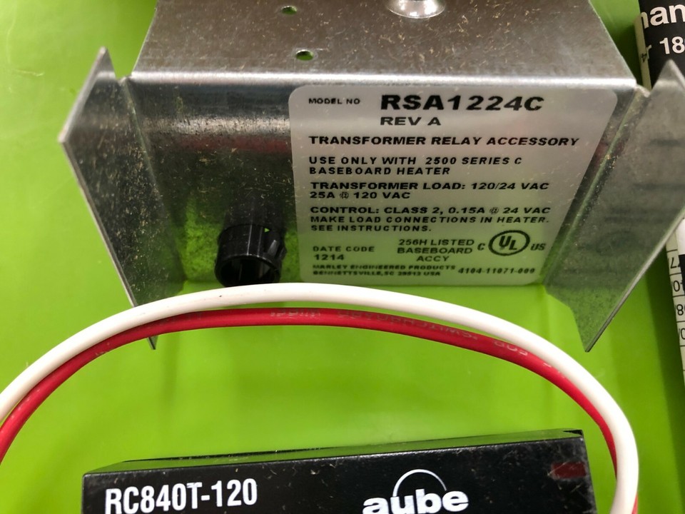 Marley RSA12/24 Baseboard Heater Accessory Relay w/Transformer 120V-24V ...