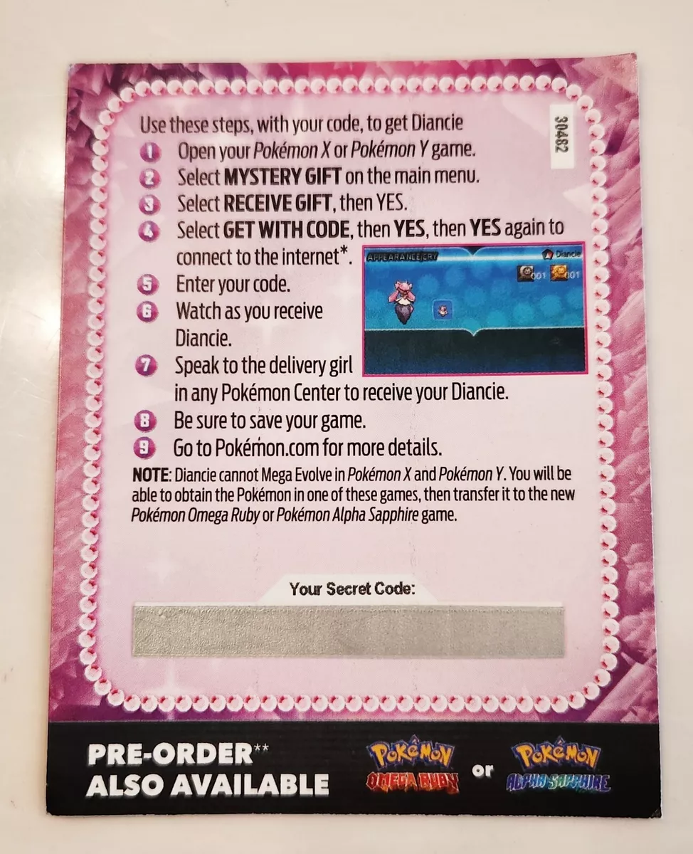 Pokémon GameStop Diancie Gift Event Card Promo **for display only** | eBay