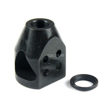 Short Compact Mini Tanker Style Muzzle Brake 1/2x28 TPI for .223/556/22LR