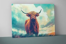 Highland Cow Wall Art - Farmhouse Wall Decor - Highland Cow Art Print - V27