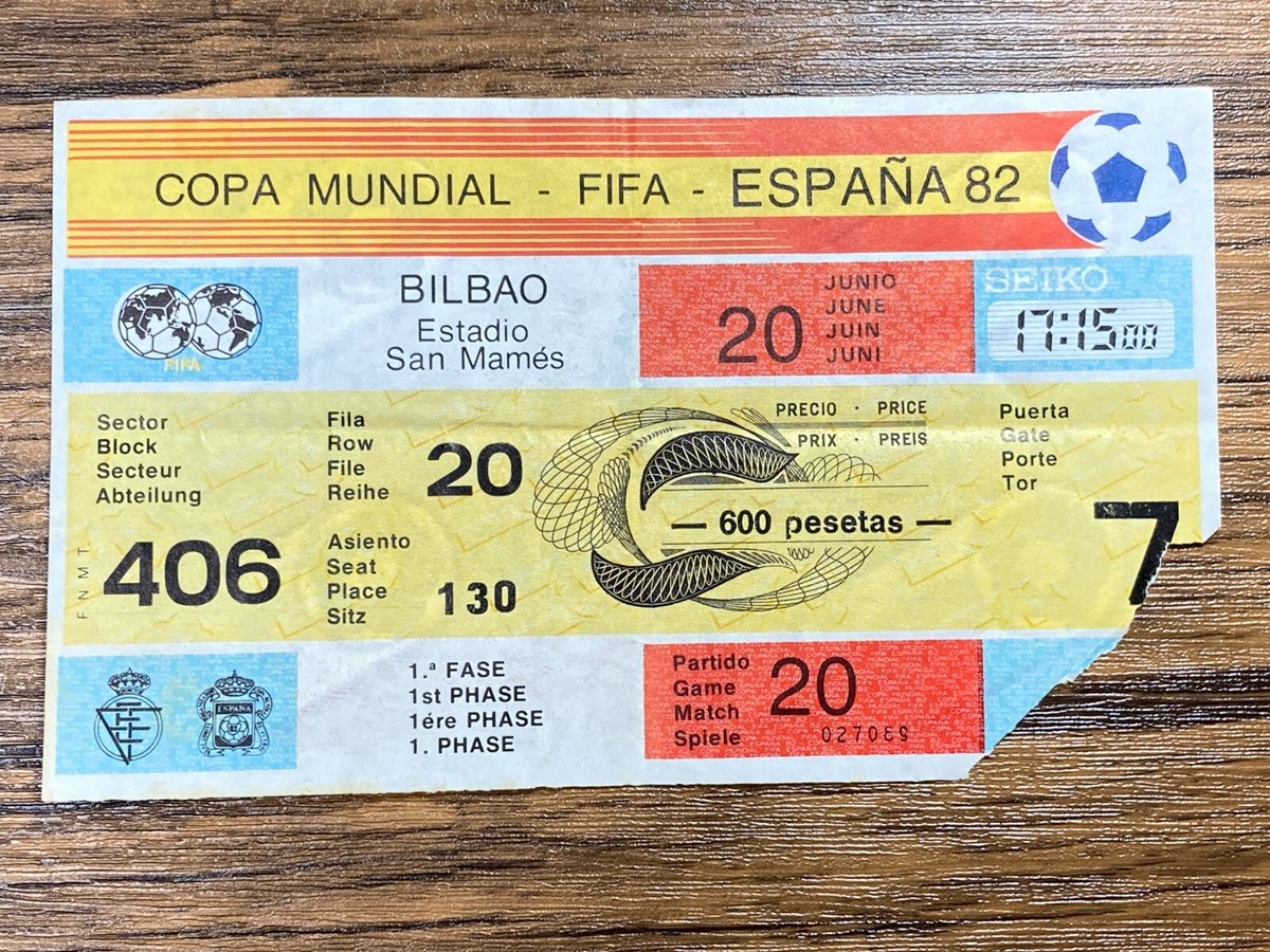 FIFA World Cup 1982 Spain Ticket Stub - Match #20 England