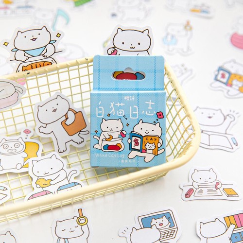 Kawaii Cat Animals Paper Stickers Journal Diary Card DIY Decorative Seal Collage - Picture 6 of 12