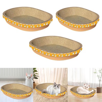 Karton Katze Kratzer Schüssel Katze Kratzpad Rest Entspannend für Indoor Katzen