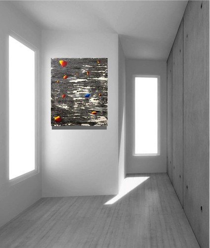 Peinture à l'huile originale galerie d'art moderne toile emballée Tara Baden signée - Photo 3 sur 9
