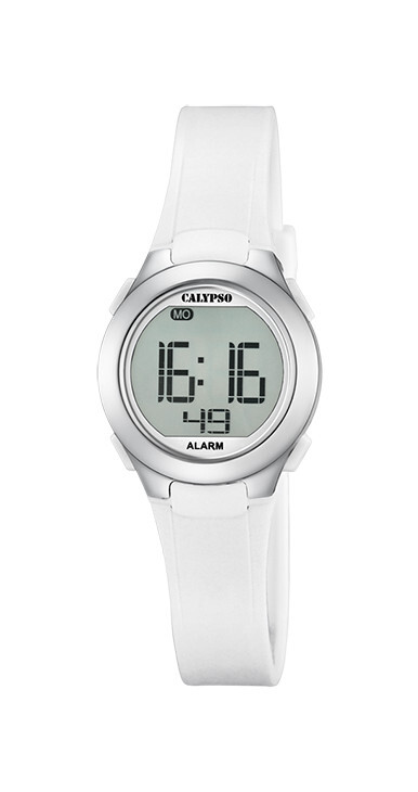 Цифровая дробилка Calypso Damenuhr K5677-1 Weiss Kunststoffband 27,5 мм