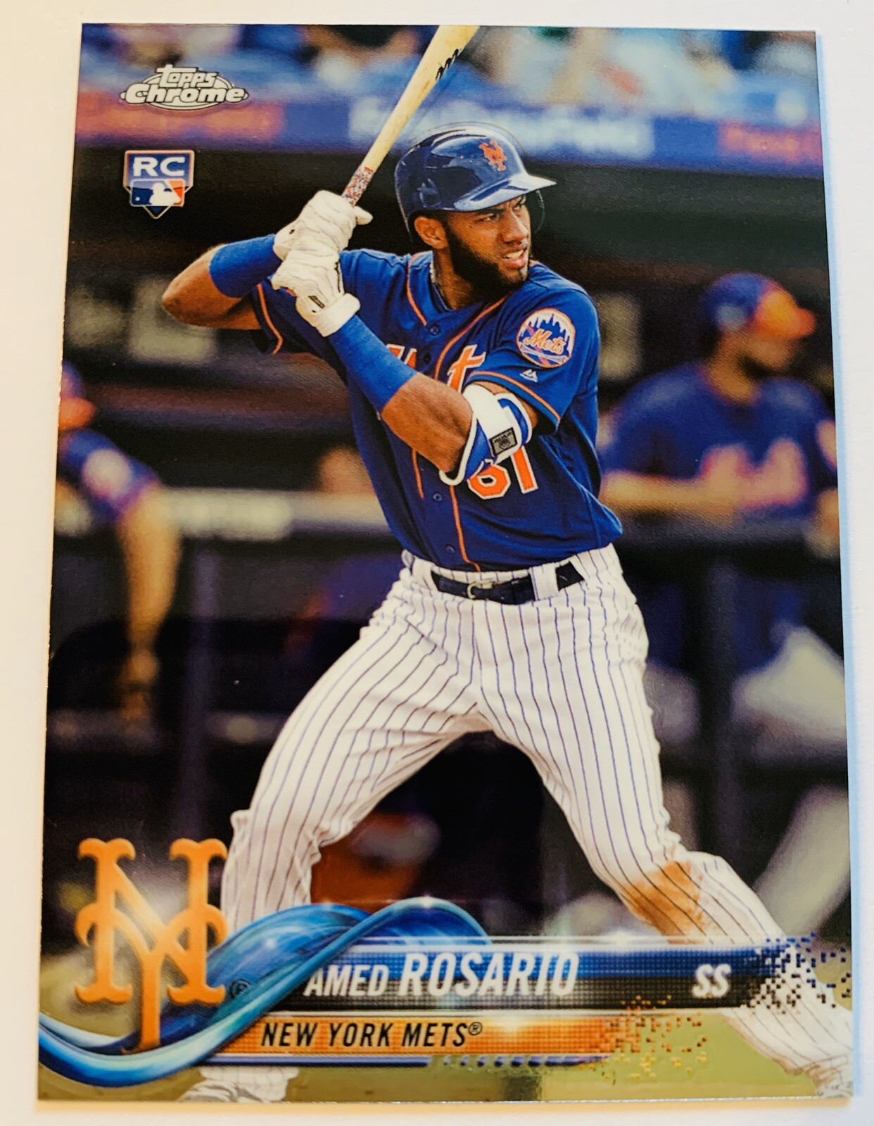 2018 Topps Chrome Amed Rosario Rookie Card New York Mets Star Shortstop