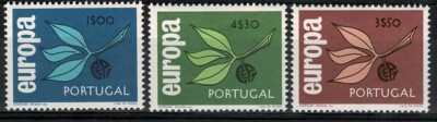 1965 PORTUGAL EUROPA CEPT ZWEIG MIT 3 BLÄTTERN C.E.P.T. 3 V. MNH MF67144
