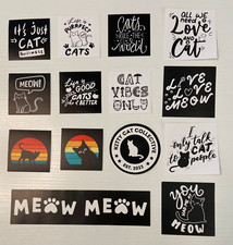 Cat Stickers - Kitty Meme Sticker Pack - 14 Fun and Cute Kitten Themed Designs