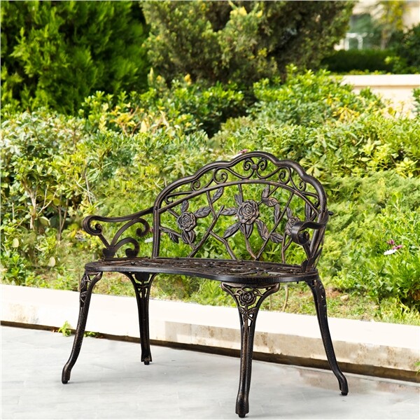 Cast Iron Bench Amazon Prime Garden Benches ANGIEHAIE Patio Garden