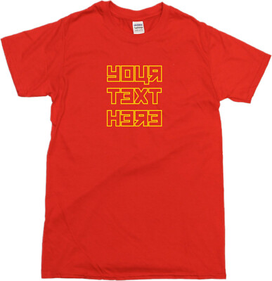 Custom Print T-Shirt - Personalised Soviet Communist Style Font, Various Colours